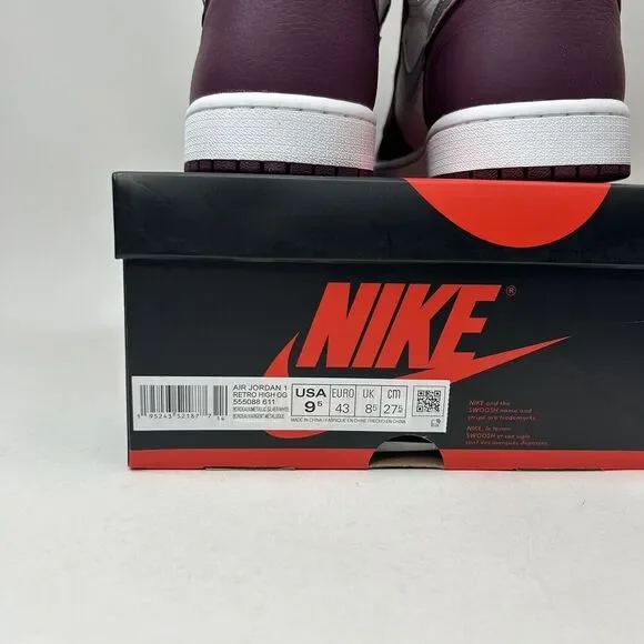 Nike Air Jordan 1 Retro High OG “Bordeaux White Silver” 2023